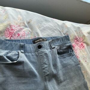 Betabrand Jeans Womens Medium Long Blue Straight Leg Denim